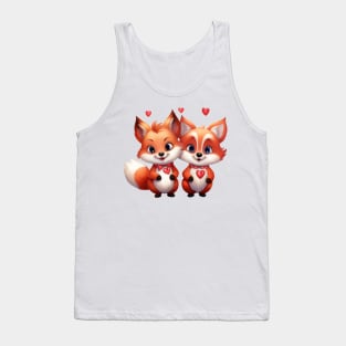 Valentine Fox Couple Tank Top